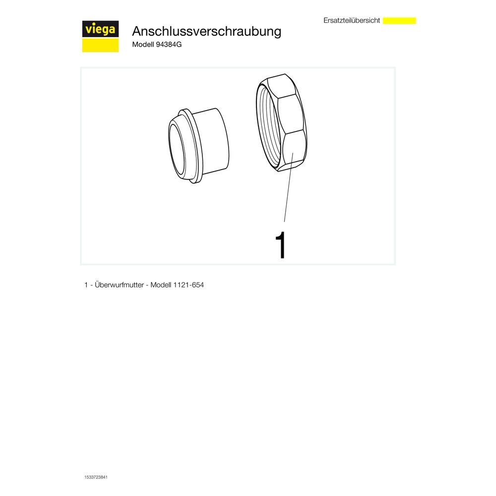 Viega Anschlussverschraubung 94384G, konischdichtend, d. 12mm x G 1/2", Rotguss... VIEGA-136666 4015211136666 (Abb. 3)