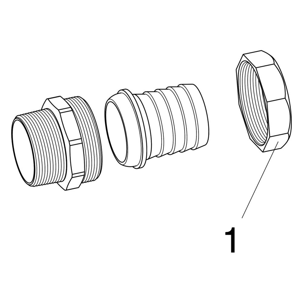 Viega Standrohrverschraubung 1832, konischdichtend, R 3/8" für ID-Schlauch Rp 3/8", Mutte... VIEGA-122416 4015211122416 (Abb. 3)