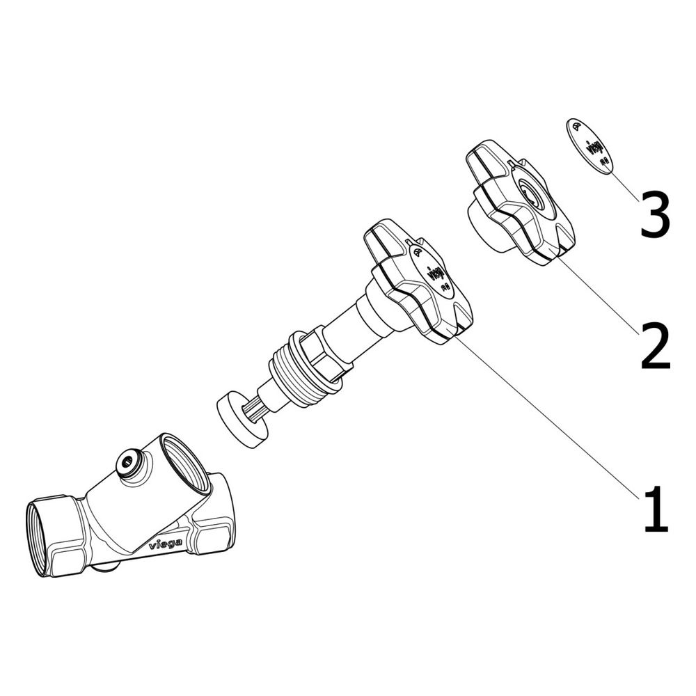 Viega Easytop KRV-Schrägsitzventil 2230.92, DN 50, Siliziumbronze... VIEGA-756802 4015211756802 (Abb. 3)