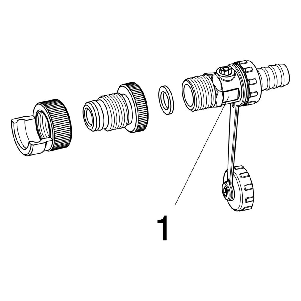 Viega Abdrückstopfen 2269 mit KFE-Hahn, d. 22mm, Messing... VIEGA-140557 4015211140557 (Abb. 3)
