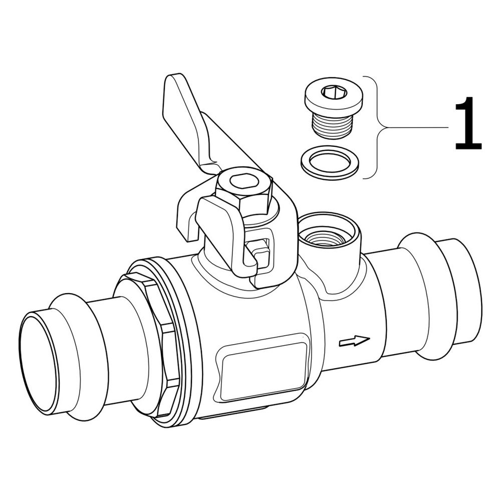 Viega Profipress G Gaskugelhahn mit SC-Contur 2671 mit Prüföffnung, d. 22mm, Rotguss... VIEGA-587444 4015211587444 (Abb. 3)