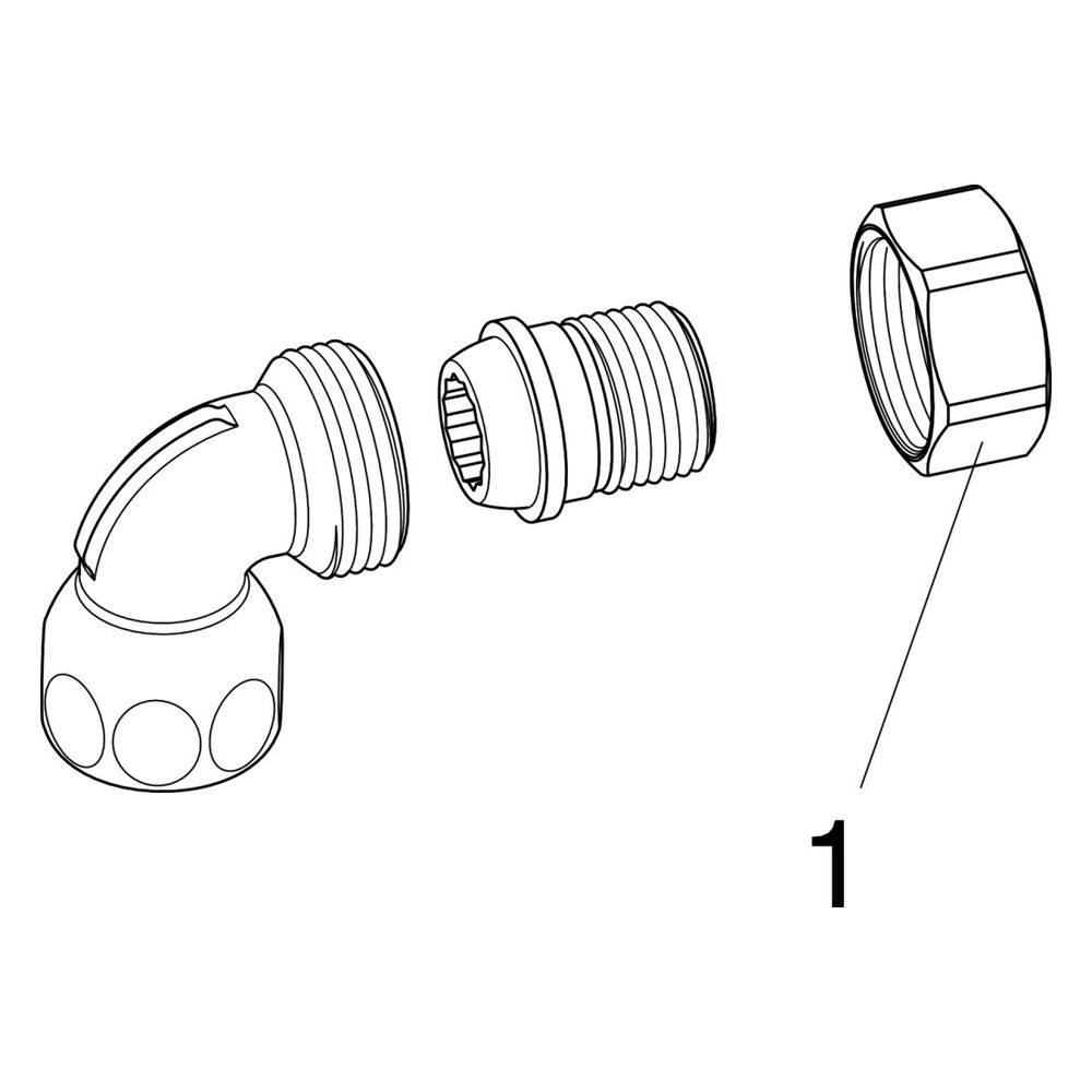 Viega Winkelverschraubung 90 Grad 3098 konischdichtend, R 1/2" x Rp 1/2", Rotguss... VIEGA-145804 4015211145804 (Abb. 3)