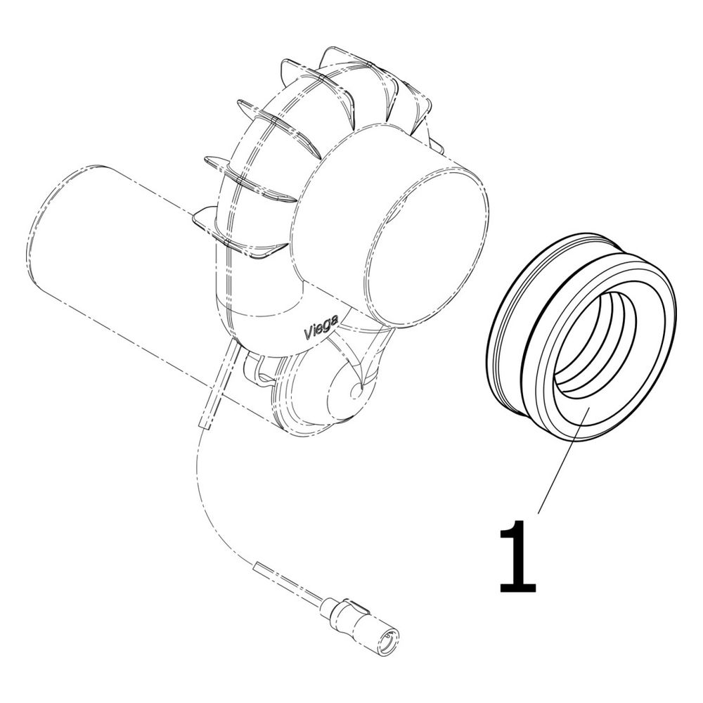 Viega Absaugeformstück 3233.4, 50x50x5mm, Kunststoff... VIEGA-654269 4015211654269 (Abb. 3)