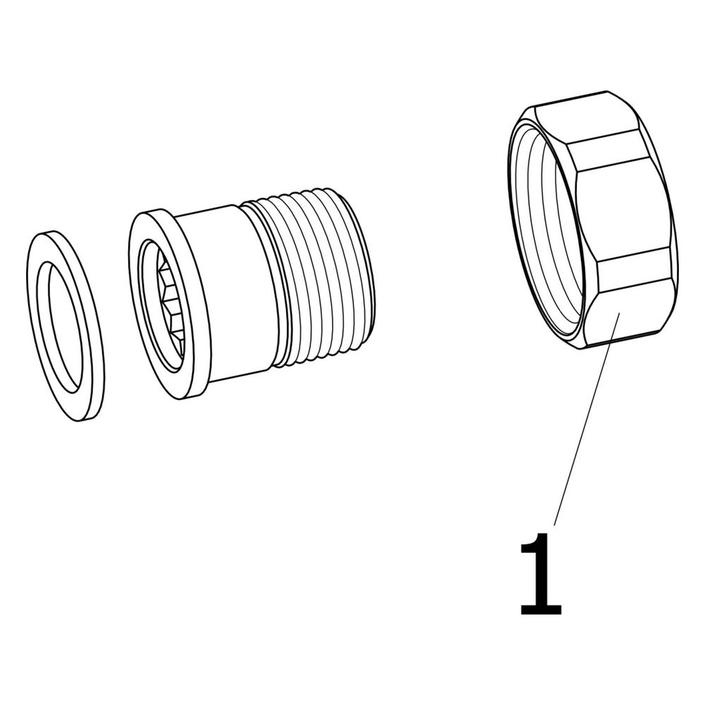 Viega Anschlussverschraubung 3335 flachdichtend, R 3/4" x G 1", Rotguss... VIEGA-320249 4015211320249 (Abb. 3)