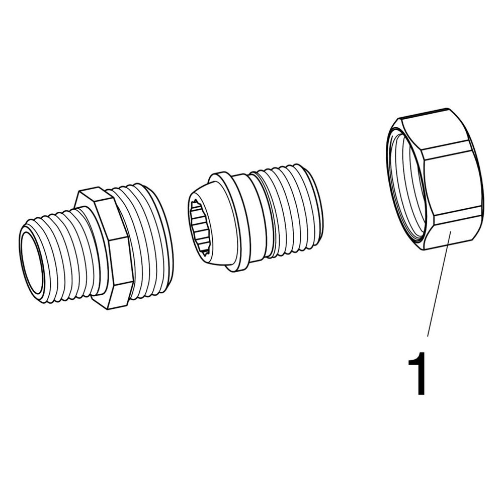 Viega Rohrverschraubung 3344 konischdichtend, R 1", Rotguss... VIEGA-446901 4015211446901 (Abb. 3)
