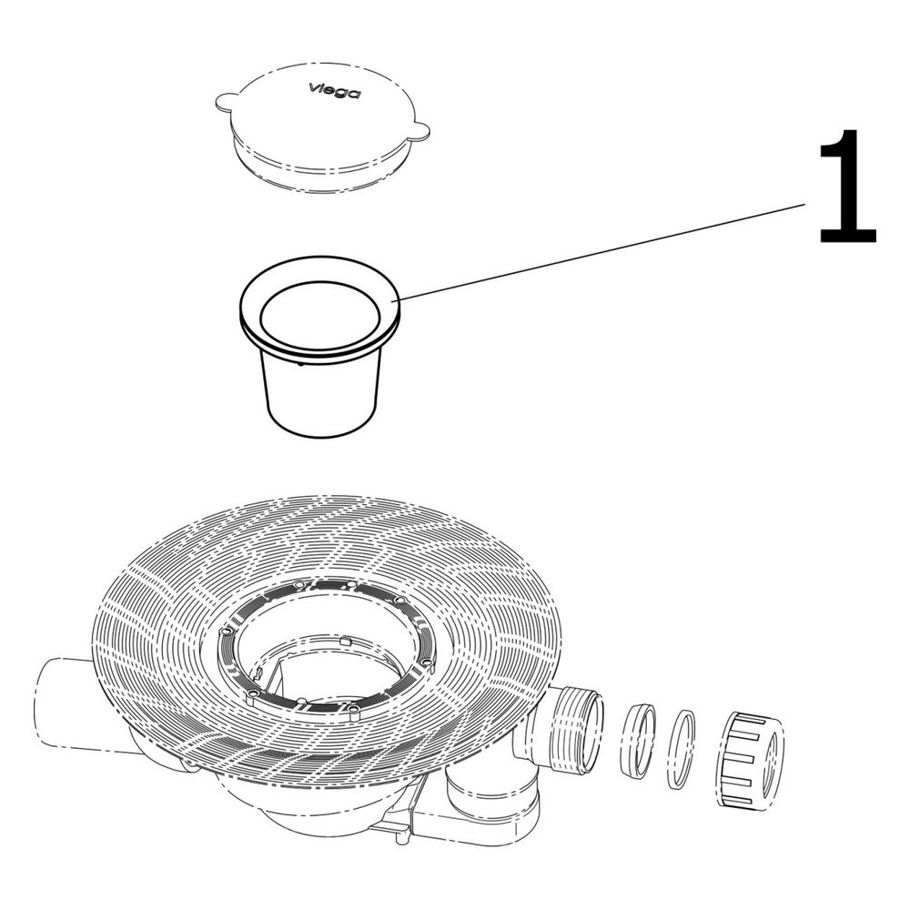 Viega Advantix Badablauf 4921.65, 40x50mm, Kunststoff, Grau... VIEGA-284619 4015211284619 (Abb. 4)