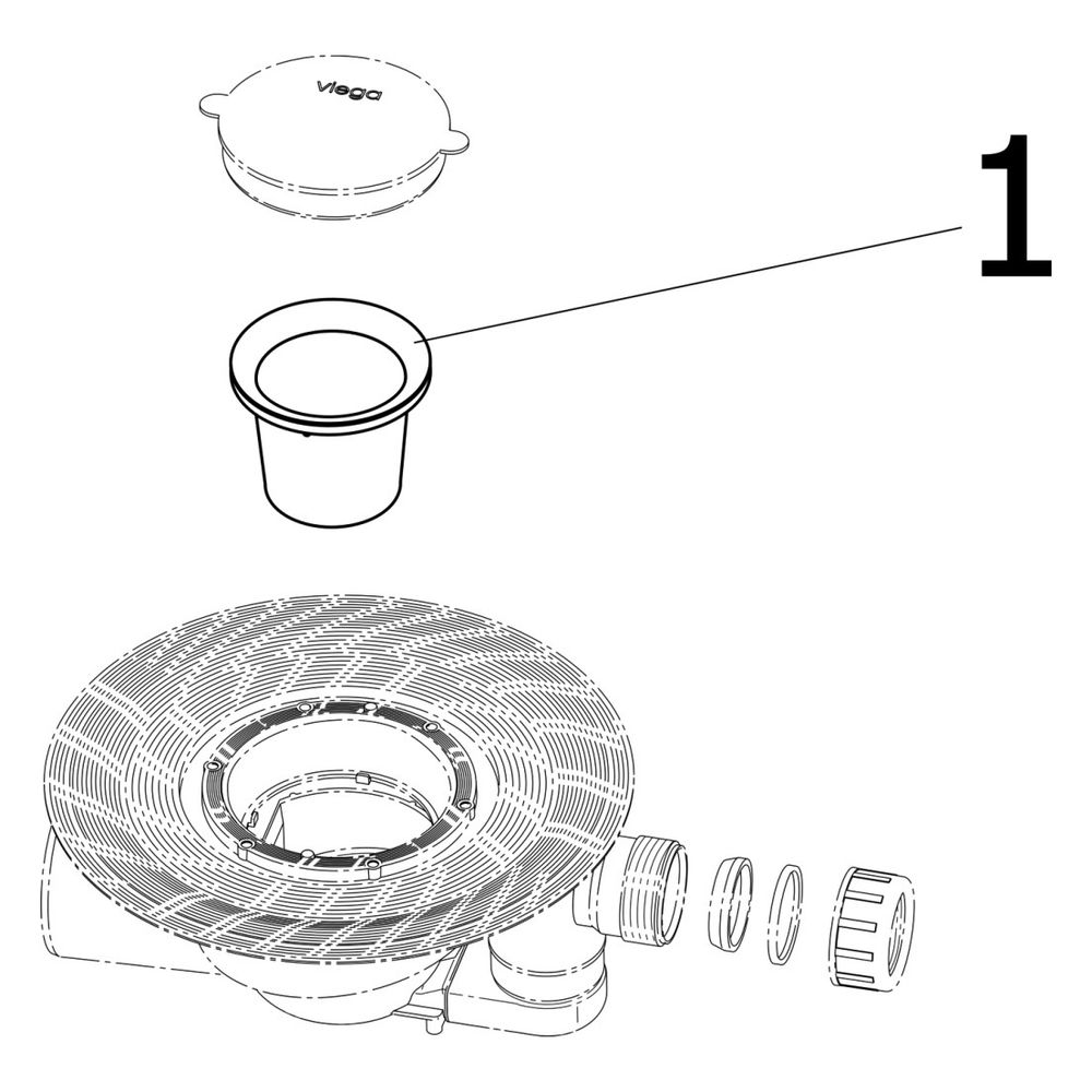 Viega Advantix Badablauf 4921.66, 40x70mm, Kunststoff, Grau... VIEGA-284626 4015211284626 (Abb. 4)