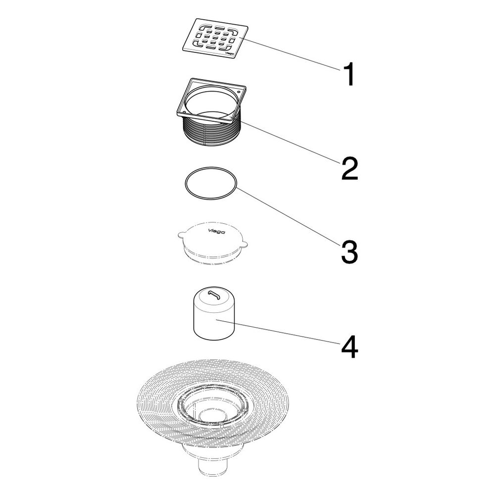 Viega Advantix Badablauf 4926, DN 50, Kunststoff, Grau... VIEGA-556914 4015211556914 (Abb. 4)