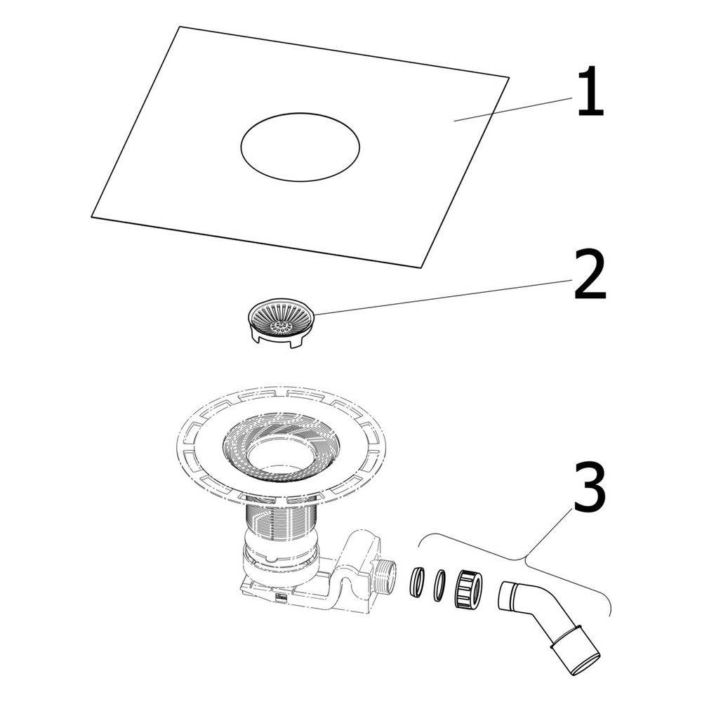 Viega Ablaufgarnitur 4927.1, DN 50, Kunststoff, Grau... VIEGA-557065 4015211557065 (Abb. 4)
