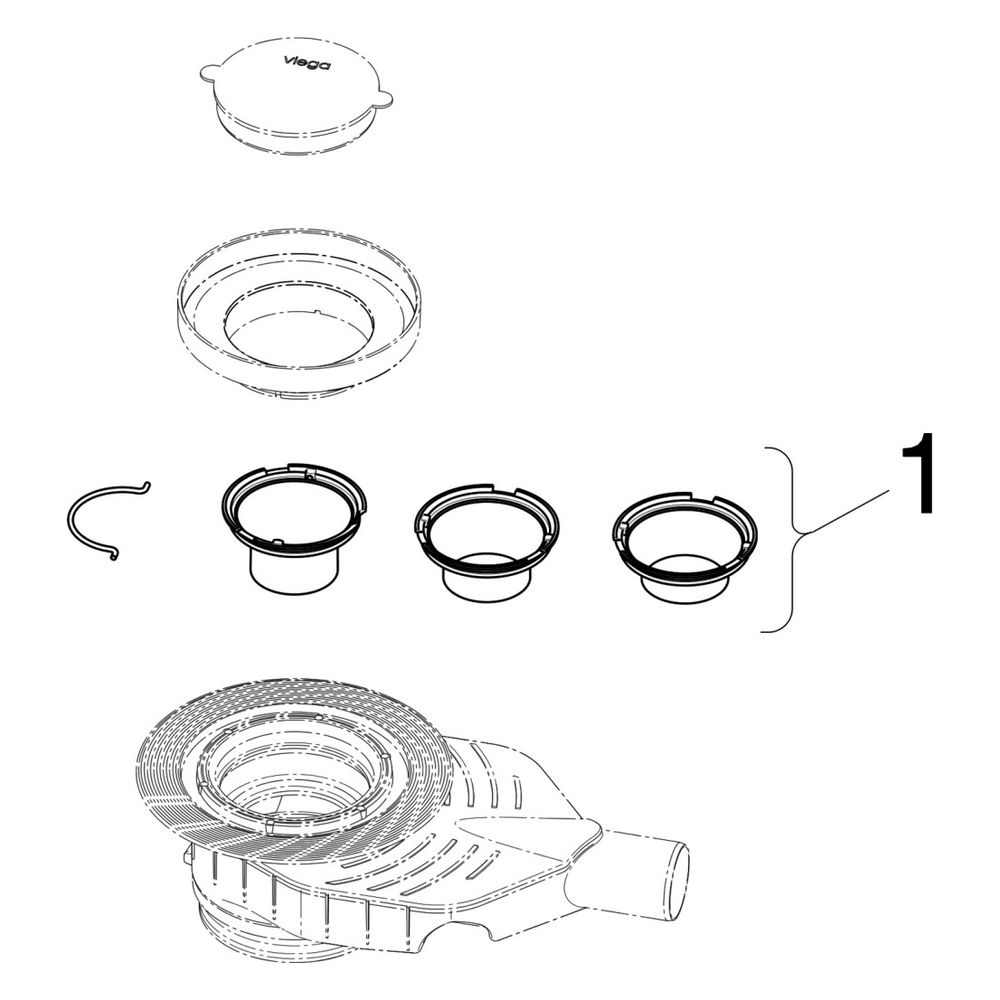 Viega Advantix Top Grundkörper 4927.3, DN 50, Kunststoff, Grau... VIEGA-661762 4015211661762 (Abb. 4)