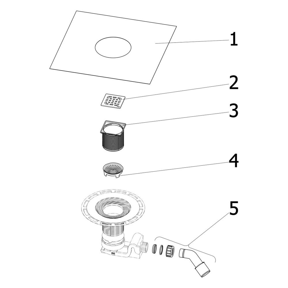 Viega Ablaufgarnitur 4927, DN 40x50, Kunststoff, Grau... VIEGA-557058 4015211557058 (Abb. 4)