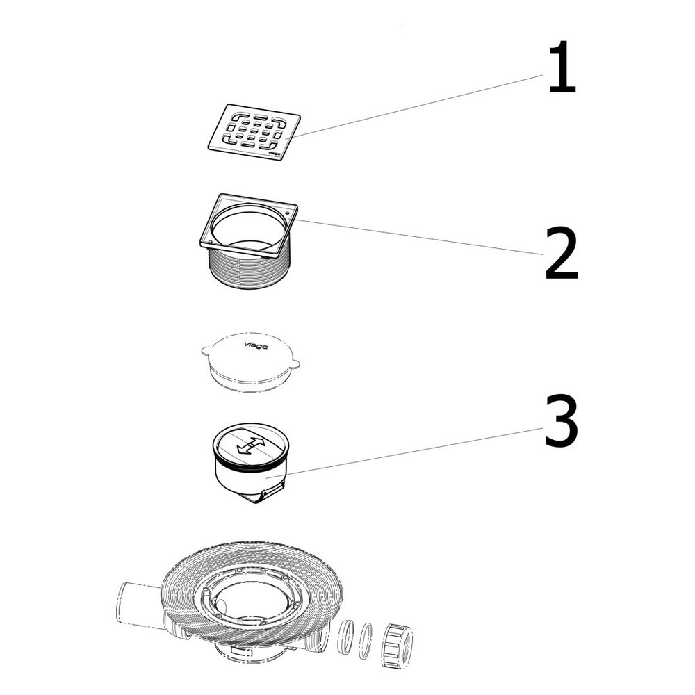 Viega Advantix Badablauf 4936.2, Kunststoff mit Kunststoff-Rahmen... VIEGA-583217 4015211583217 (Abb. 4)