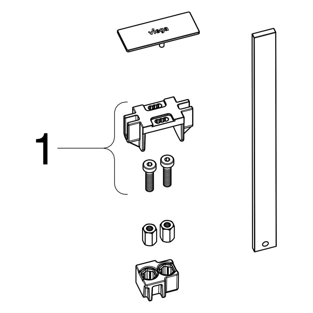Viega Advantix Vario-Duschrinnen-Stegrostset SR1 4965.60, d. 200mm, Edelstahl matt... VIEGA-711832 4015211711832 (Abb. 3)