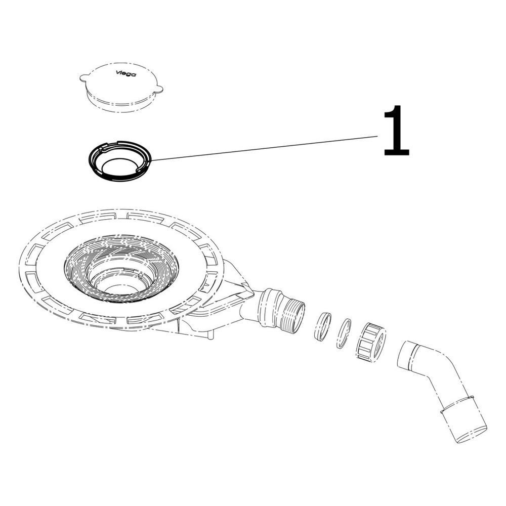 Viega Advantix Badablauf 4980.63, DN 40/50, Kunststoff... VIEGA-687687 4015211687687 (Abb. 4)