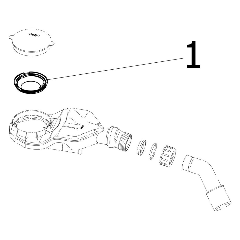 Viega Grundkörper 4980.65, DN 40/50, Kunststoff licht, Grau... VIEGA-690397 4015211690397 (Abb. 4)