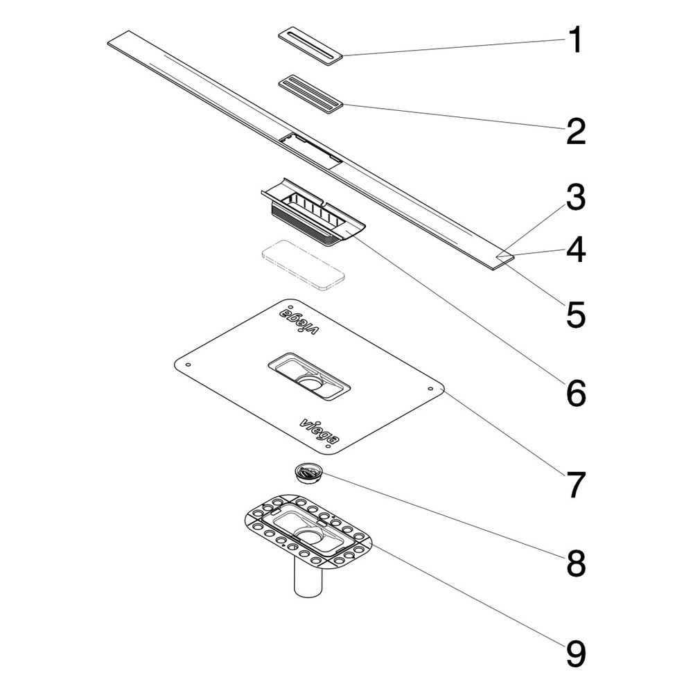 Viega Advantix Cleviva Duschrinnen-Ablauf 4981.90 senkrecht... VIEGA-797270 4015211797270 (Abb. 4)