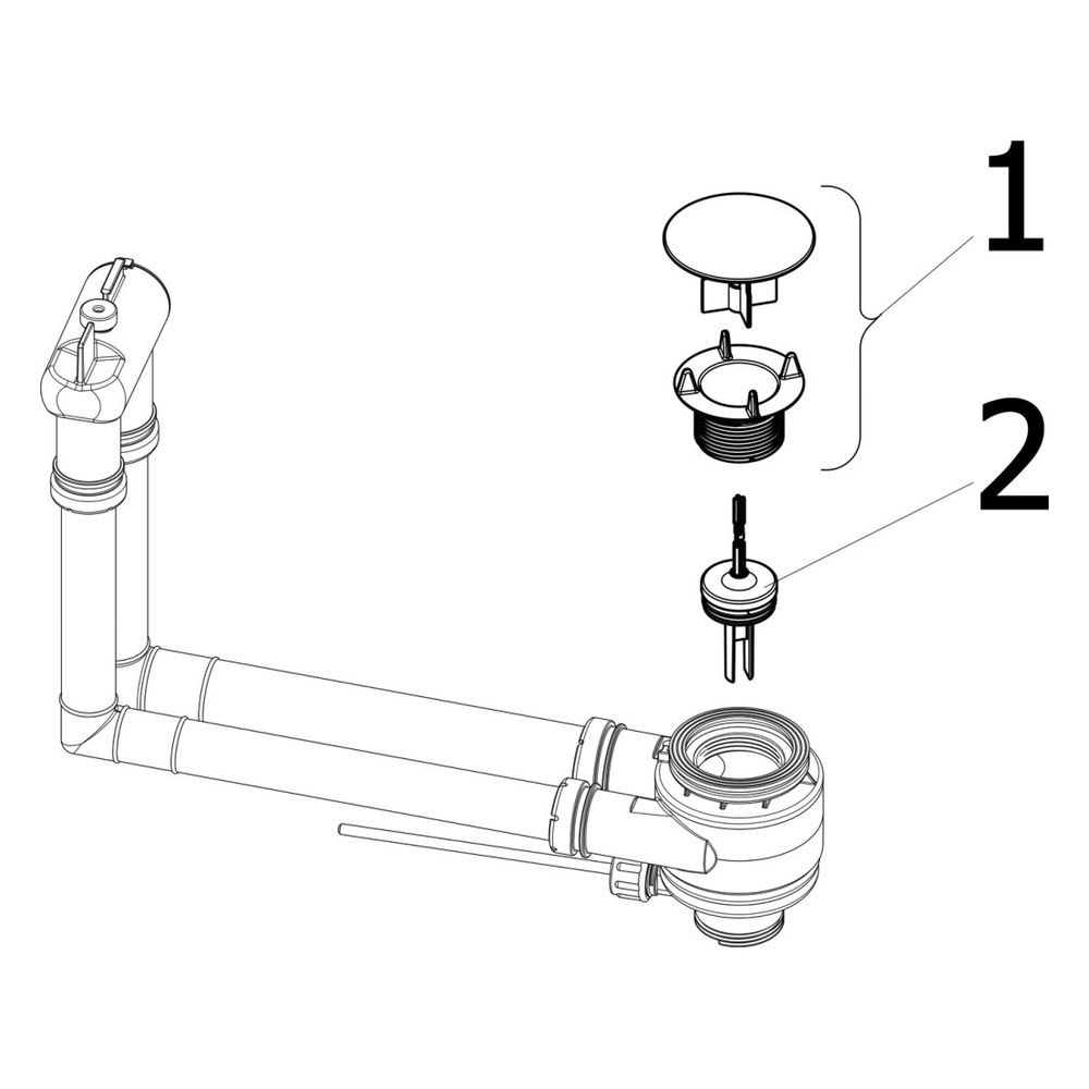Viega Ablaufgarnitur 5420.1, G 1 1/4" x 60mm, Kunststoff verchromt... VIEGA-671471 4015211671471 (Abb. 4)