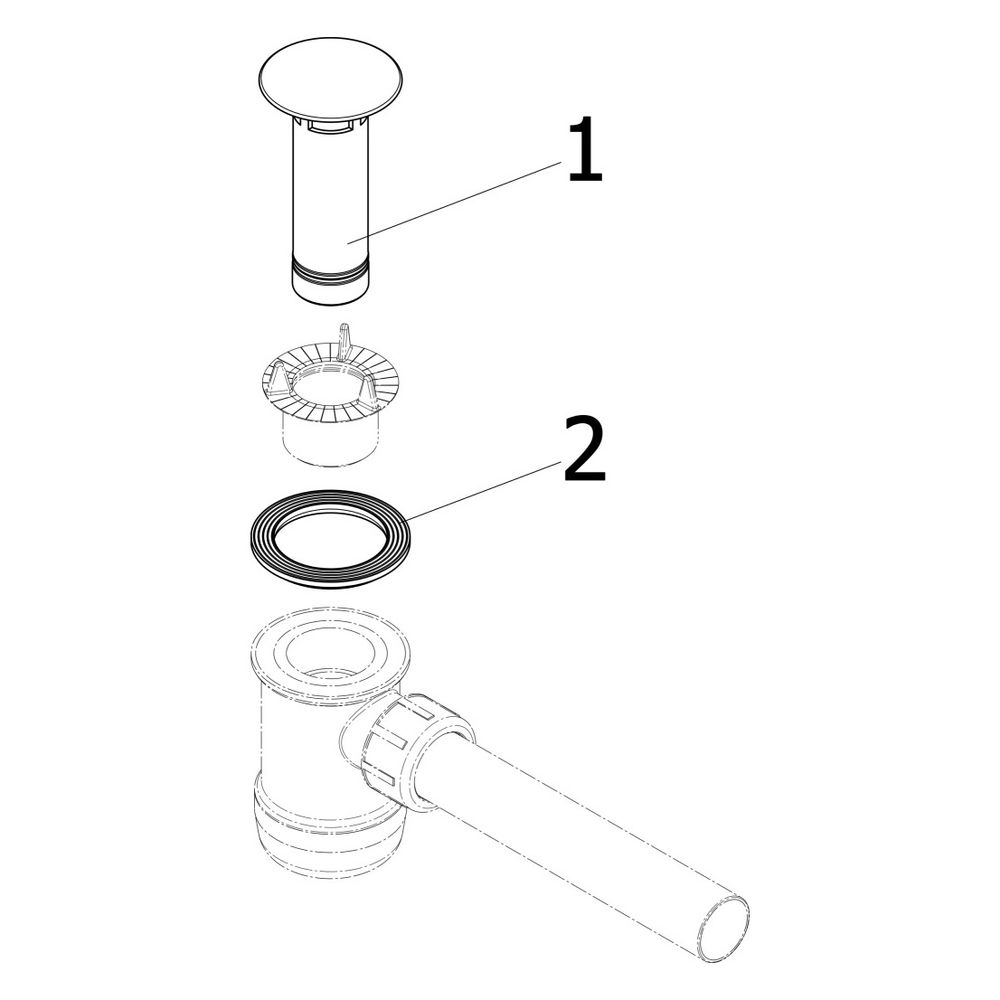 Viega Flaschengeruchverschluss 5420, G 1 1/4", Kunststoff verchromt... VIEGA-470081 4015211470081 (Abb. 4)