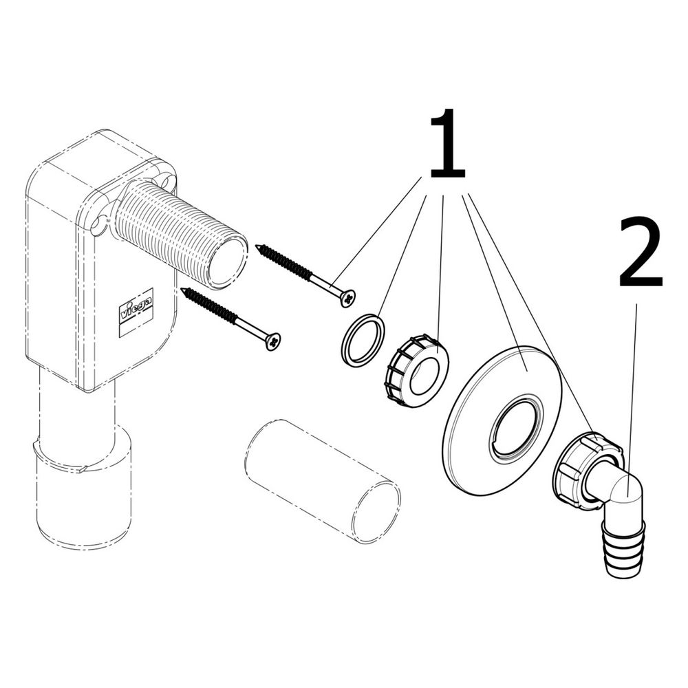 Viega Geruchverschluss 5635.7, G 1" x DN 40/50, Kunststoff, Weiß... VIEGA-452452 4015211452452 (Abb. 4)