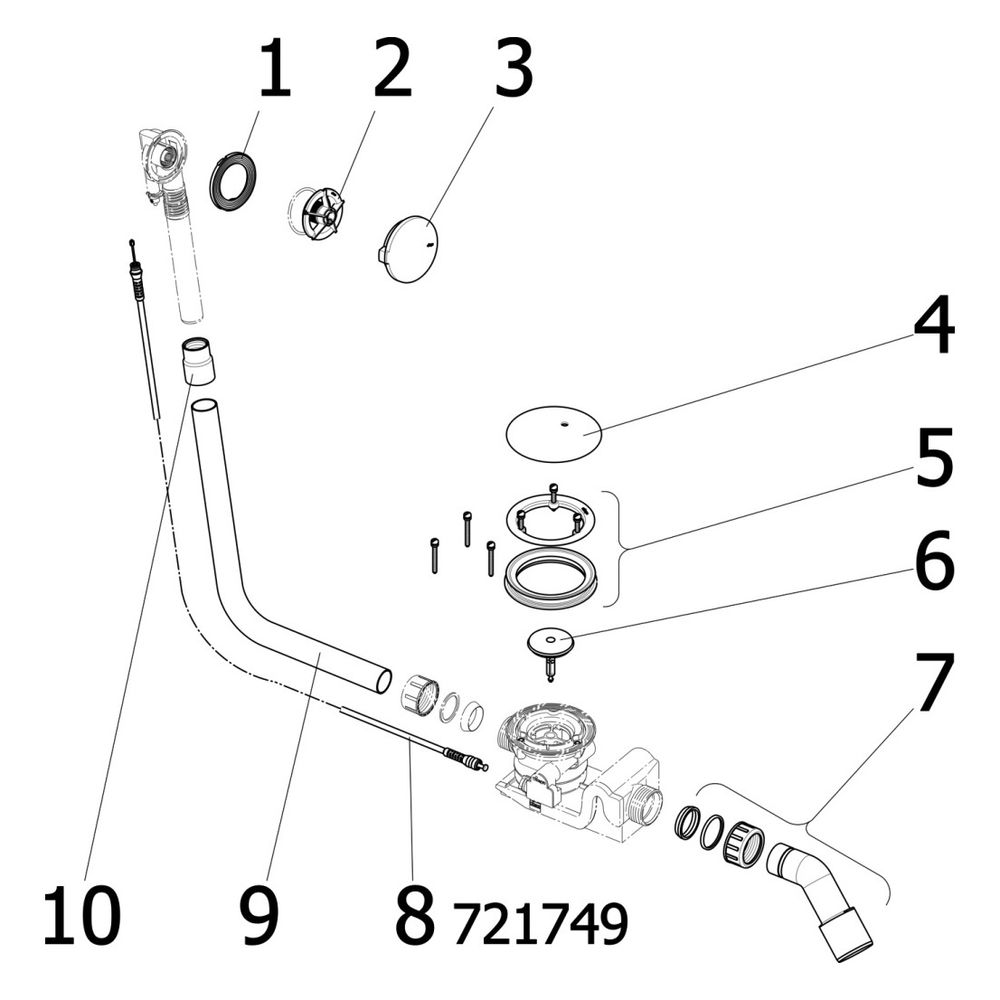 Viega Rotaplex-Ab-/Überlauf Funktionseinheit 6142.32, DN 40/50, Kunststoff, Weiß... VIEGA-488659 4015211488659 (Abb. 4)