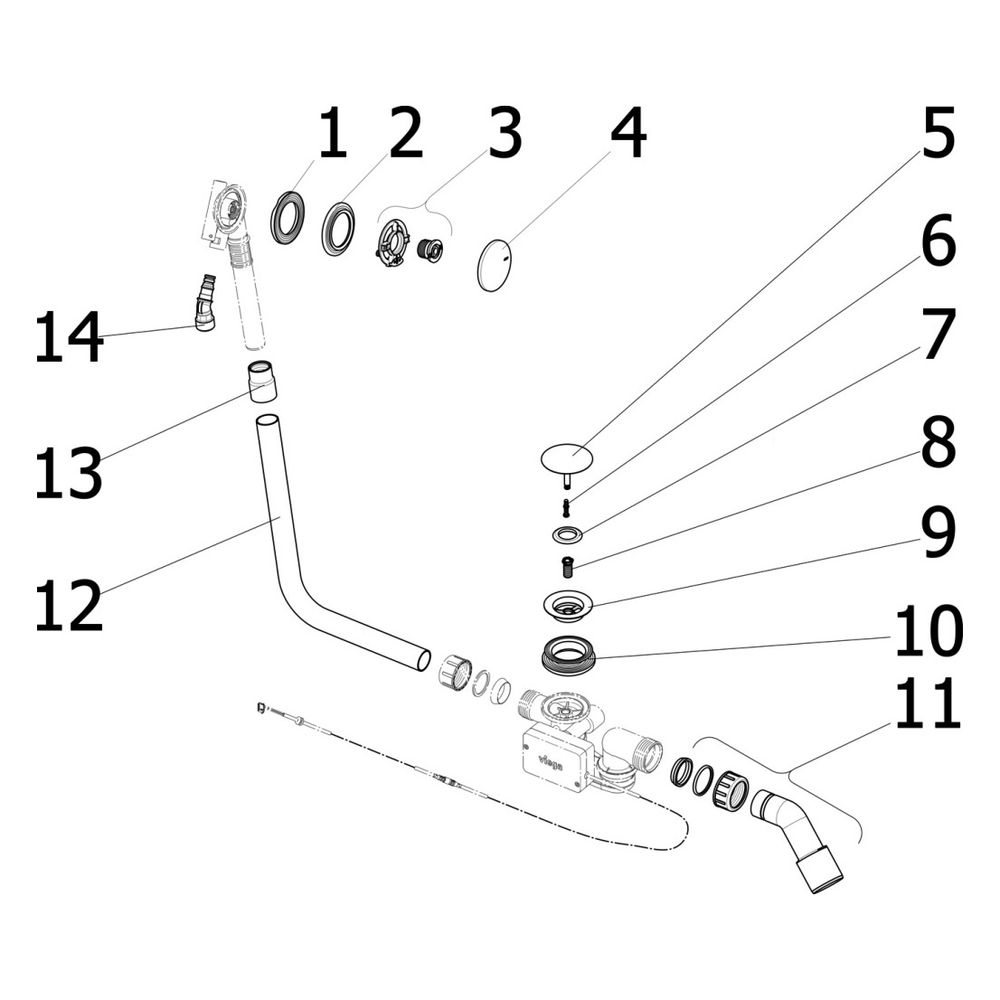 Viega Multiplex Trio Ab- und Überlauf 6175.1, DN 40/50, Ventil verchromt... VIEGA-731618 4015211731618 (Abb. 4)