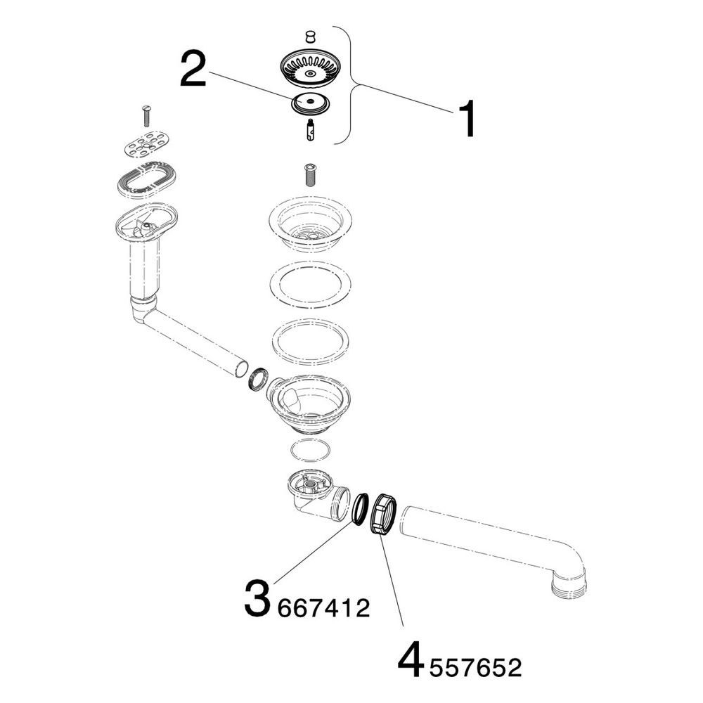 Viega Ablaufventilset 7139.153, Kunststoff, Weiß... VIEGA-699864 4015211699864 (Abb. 3)