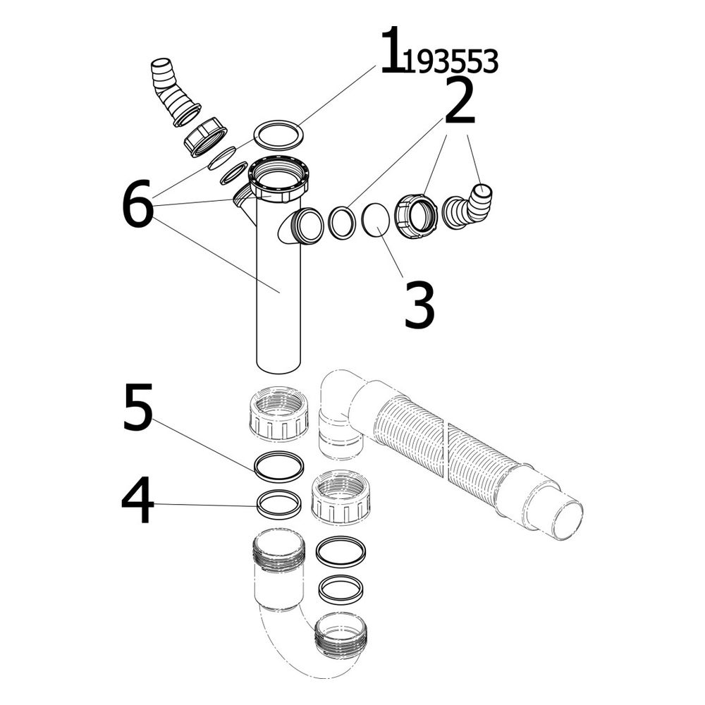 Viega Röhrengeruchverschluss 7985.17, G 1 1/2" x DN 40/50, Kunststoff, Weiß... VIEGA-694159 4015211694159 (Abb. 3)