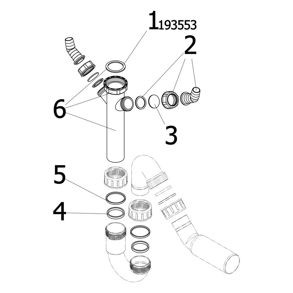 Viega Röhrengeruchverschluss 7985.32, G 1 1/2" x 50mm, Kunststoff, Weiß... VIEGA-694166 4015211694166 (Abb. 3)