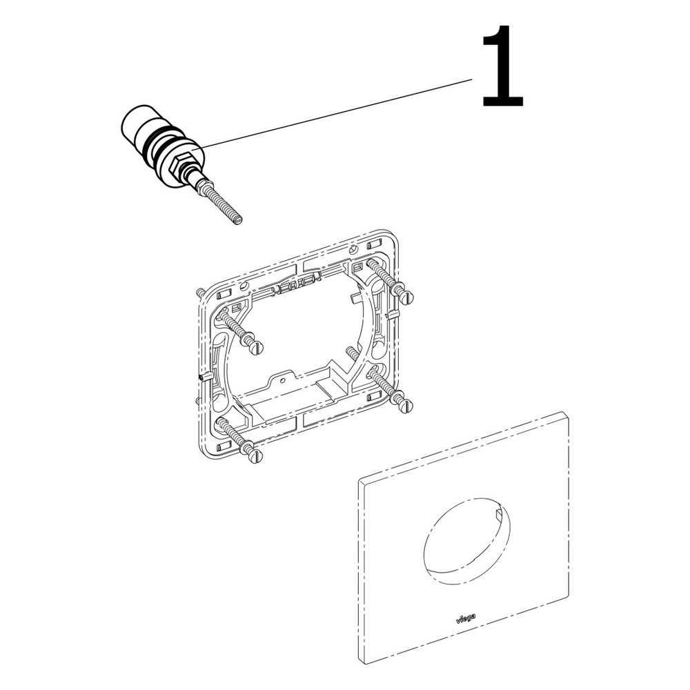 Viega Visign for Style Ausstattungsset 10 8315.2 für Urinal-Spülsystem, Kunststoff, Weiß-... VIEGA-721756 4015211721756 (Abb. 6)