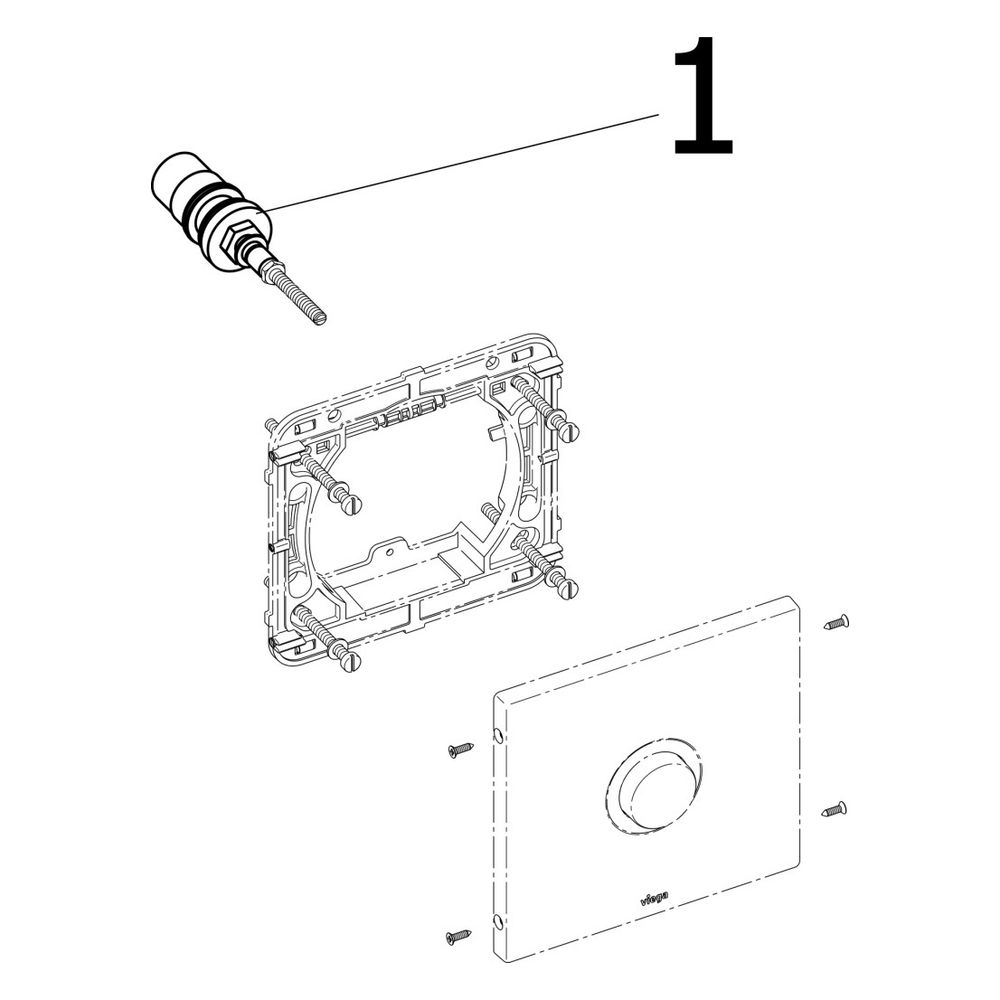 Viega Visign for Public Ausstattungsset 8326.2 für Urinal-Spülsystem, Edelstahl gebürstet... VIEGA-721930 4015211721930 (Abb. 5)