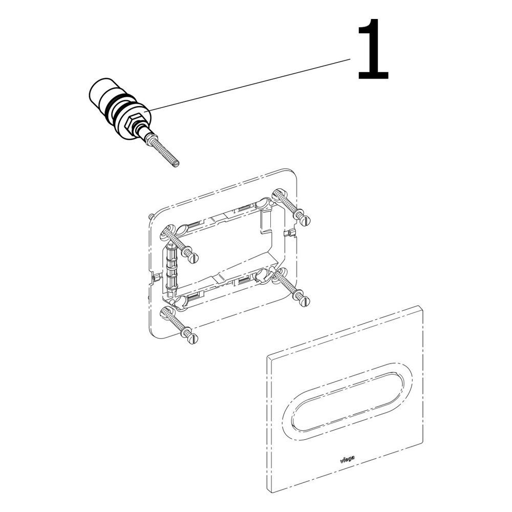 Viega Visign for Style 11 Urinal Fertigbauset 8331.2, Kunststoff, Weiß-Alpin... VIEGA-598501 4015211598501 (Abb. 5)