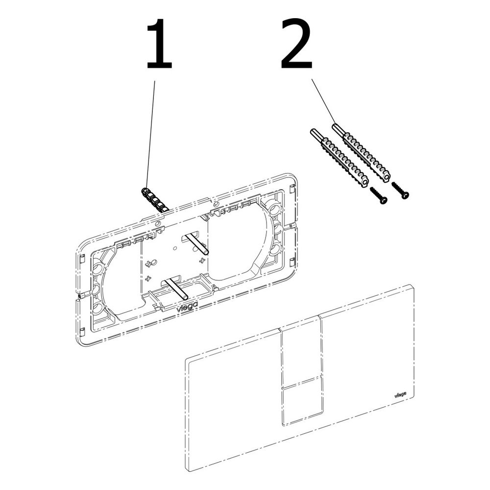 Viega Visign for Style Betätigungsplatte 14 8334.1, Edelmatt... VIEGA-654719 4015211654719 (Abb. 6)