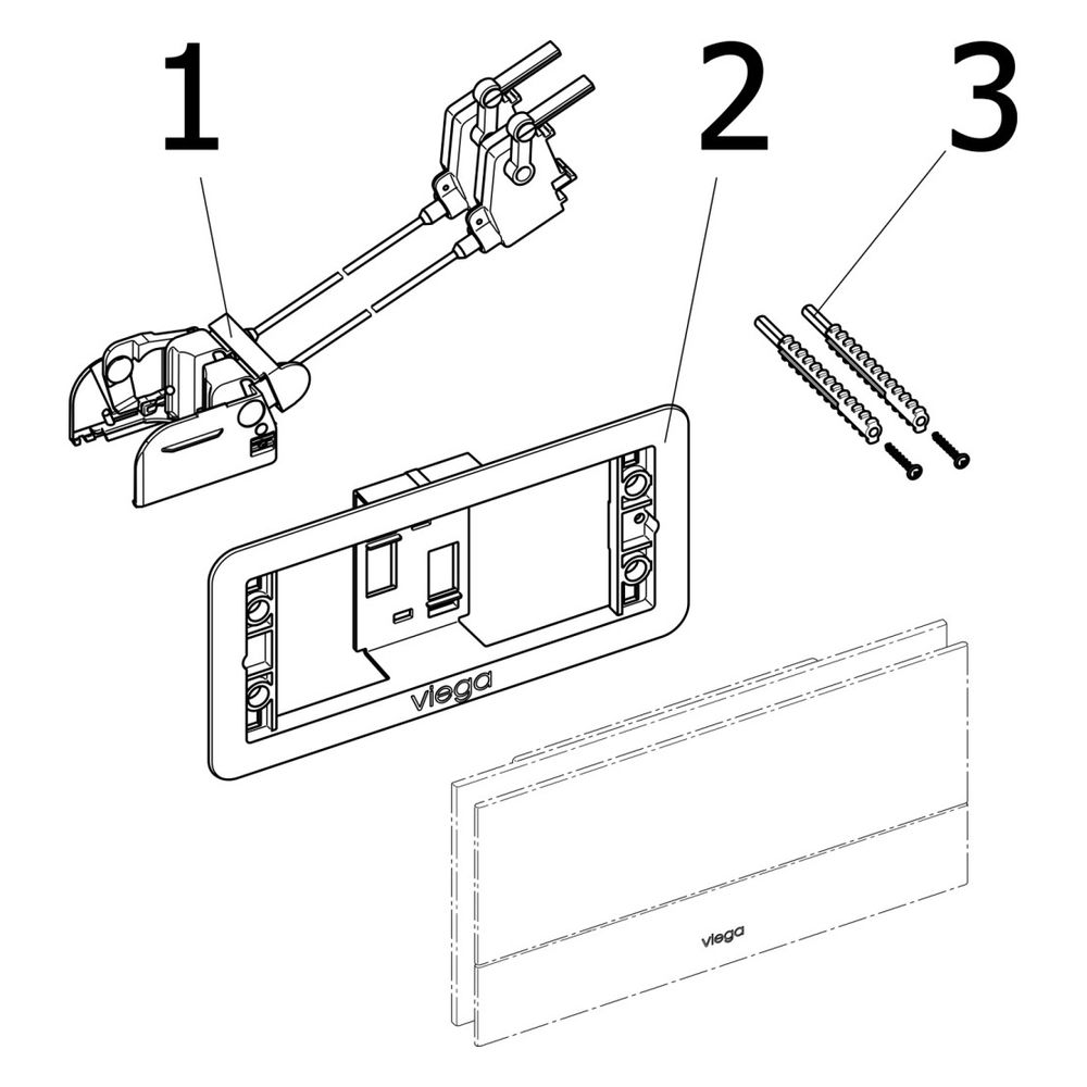 Viega Visign for More 101 WC-Betätigungsplatte 8351.1, Aluminium, verchromt... VIEGA-597368 4015211597368 (Abb. 5)