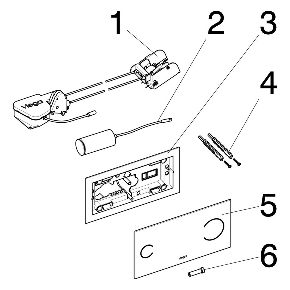 Viega Visign for More 100 sensitive WC-Betätigungsplatte 8352.12, 271 x 140mm, Parsol/Sch... VIEGA-630577 4015211630577 (Abb. 6)