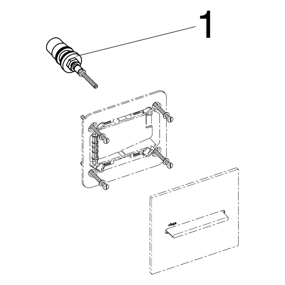 Viega Visign for More 104 Urinal Fertigbauset 8354.2, Aluminium, Edelstahlfarben... VIEGA-599027 4015211599027 (Abb. 5)