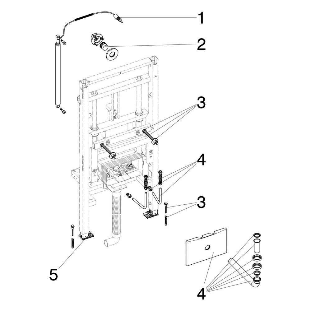 Viega Prevista Dry Waschtisch-Element 8535.32, 1120x500mm, individuell höhenverstellbar 2... VIEGA-776213 4015211776213 (Abb. 4)