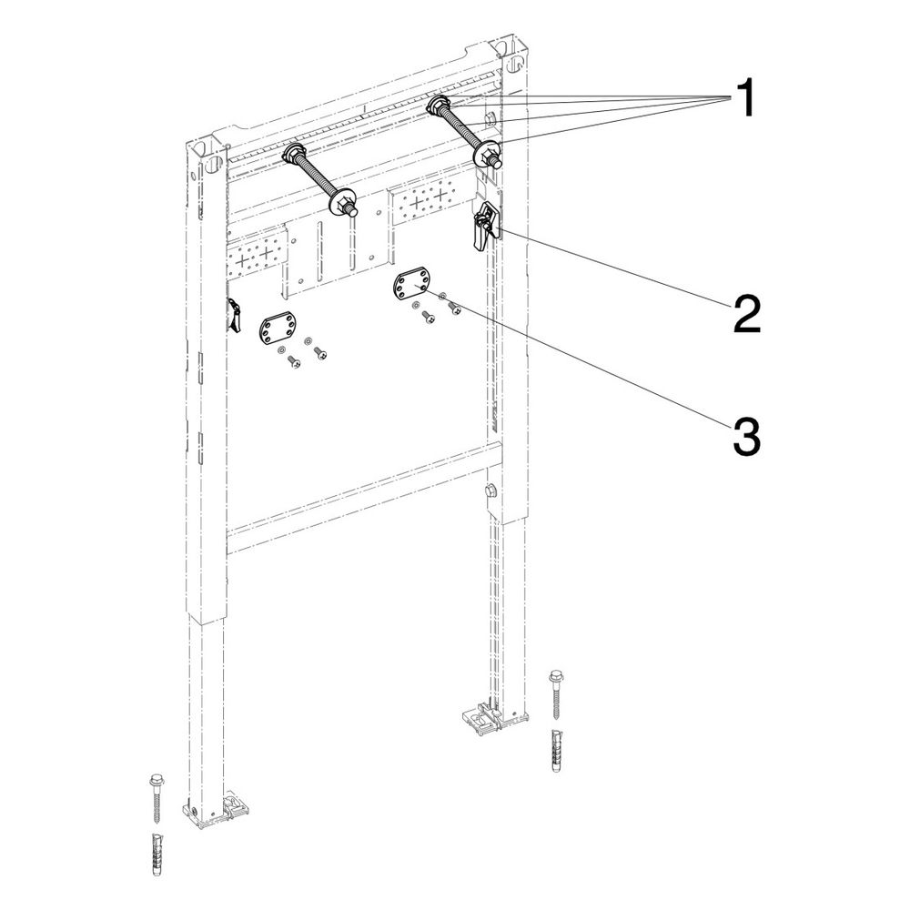 Viega Prevista Dry Waschtisch-Element 8536.31, barrierefrei, 820-980mm, Stahl... VIEGA-776251 4015211776251 (Abb. 4)
