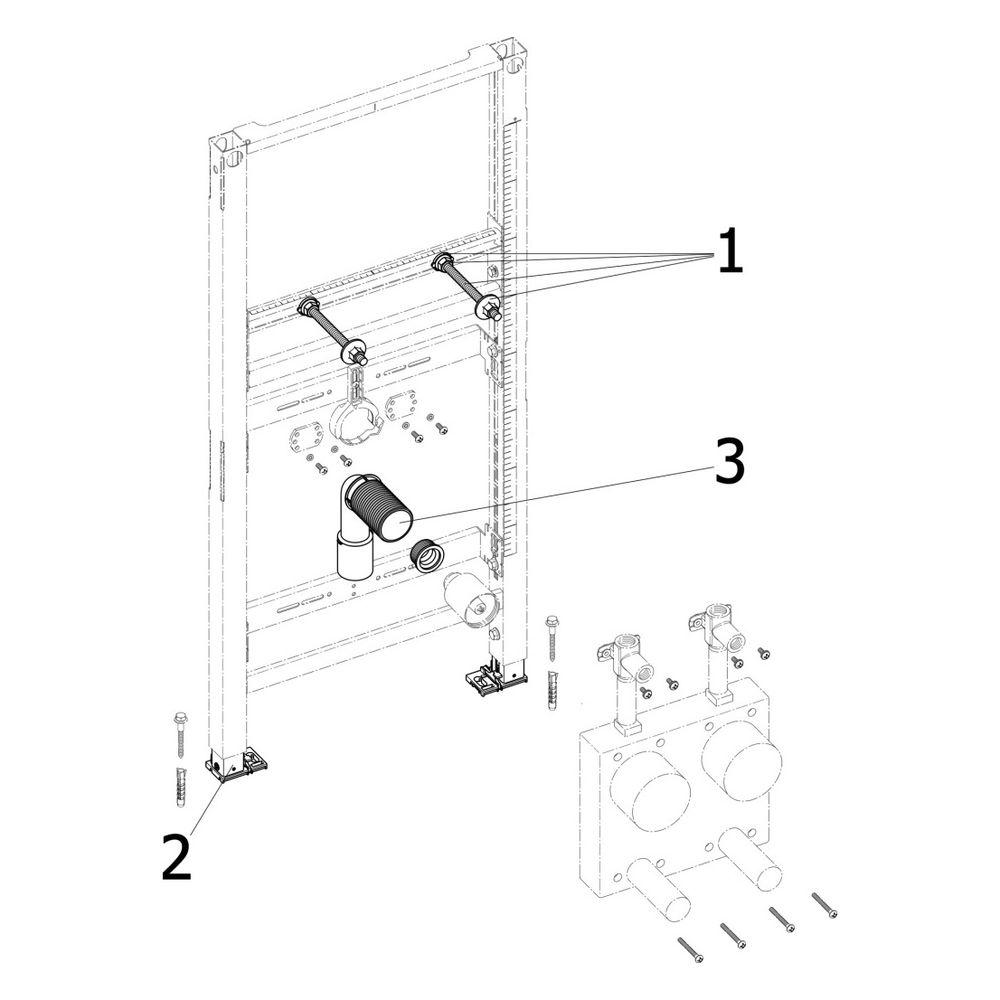 Viega Prevista Dry Waschtisch-Element 8537 Unterputz-Wasserzähler EAS Typ ISTA, 1120mm, S... VIEGA-776268 4015211776268 (Abb. 4)