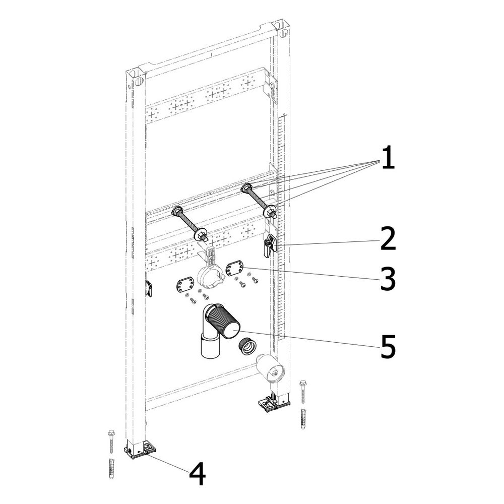 Viega Prevista Dry Waschtisch-Element 8540 für Aufputz-Armatur, 1300mm, Stahl... VIEGA-776220 4015211776220 (Abb. 4)