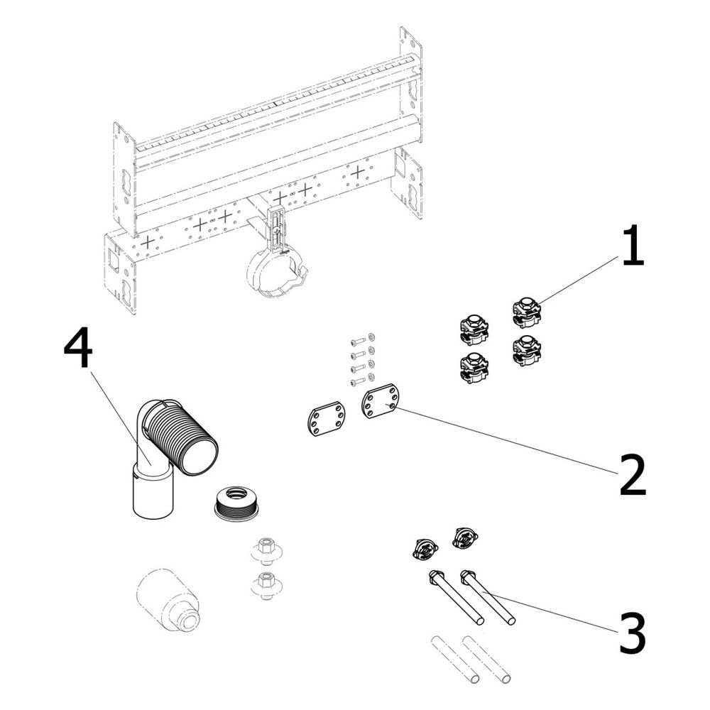 Viega Prevista Dry Plus Waschtisch-Modul 8545, d. 420mm, Stahl verzinkt... VIEGA-776299 4015211776299 (Abb. 4)