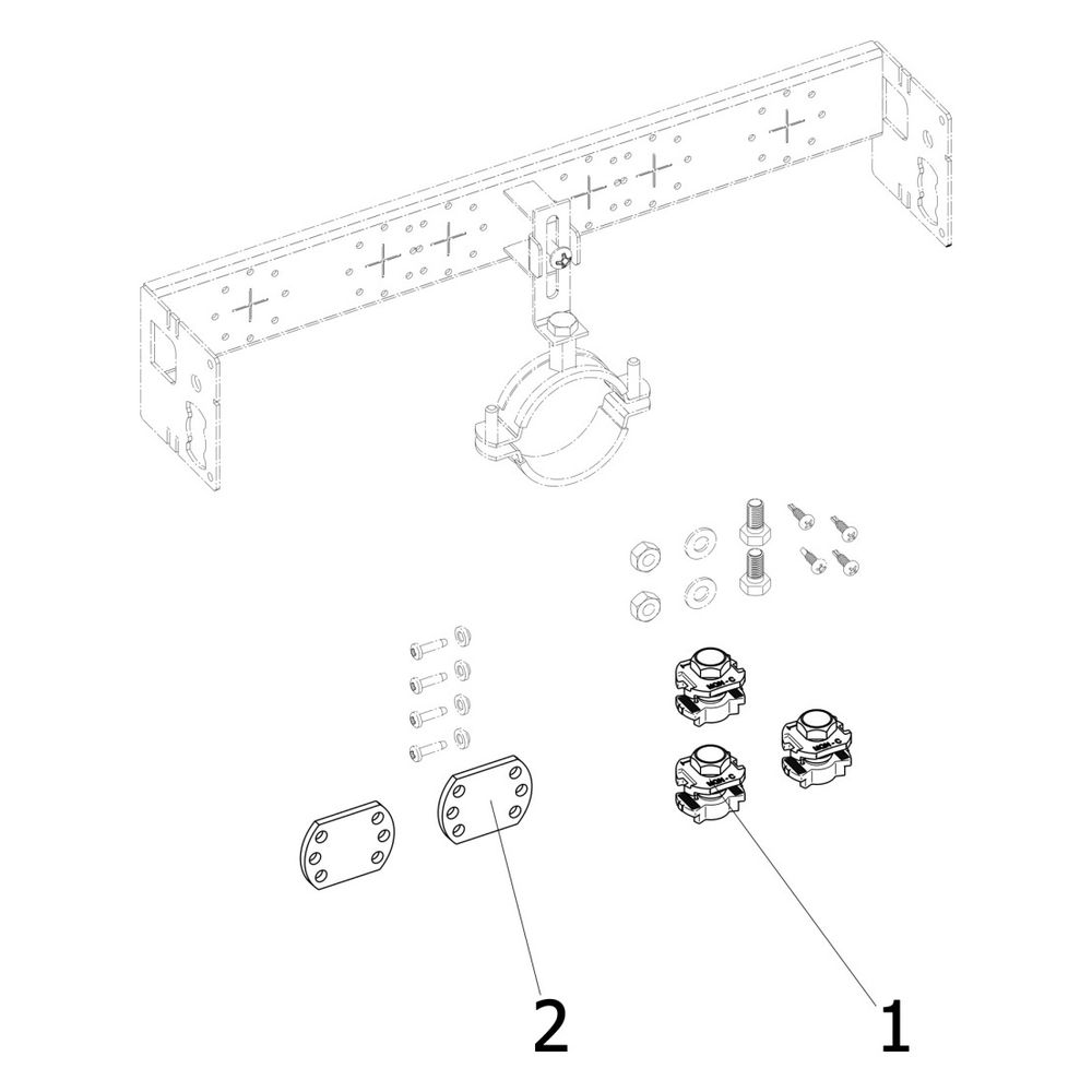 Viega Prevista Dry Plus Armaturenträger 8555 für Spüle, Breite 420mm, Stahl verzinkt... VIEGA-776329 4015211776329 (Abb. 4)
