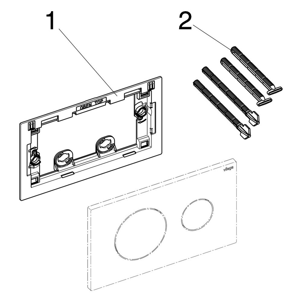 Viega Visign for Style 20 WC-Betätigungsplatte 8610.1, Kunststoff, Weiß-Alpin... VIEGA-773793 4015211773793 (Abb. 7)