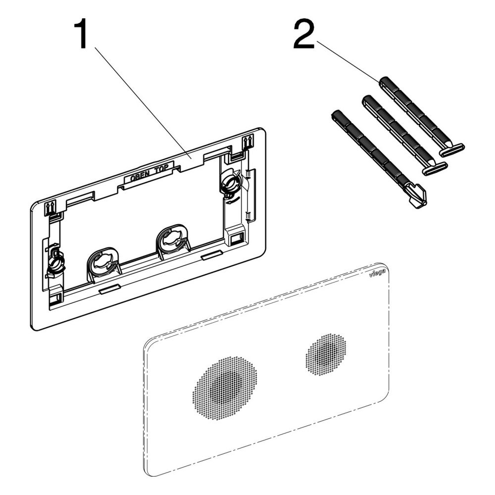 Viega Visign for Style 25 WC-Betätigungsplatte für Prevista 8615.1, Kunststoff, Weiß-Alpi... VIEGA-774356 4015211774356 (Abb. 5)
