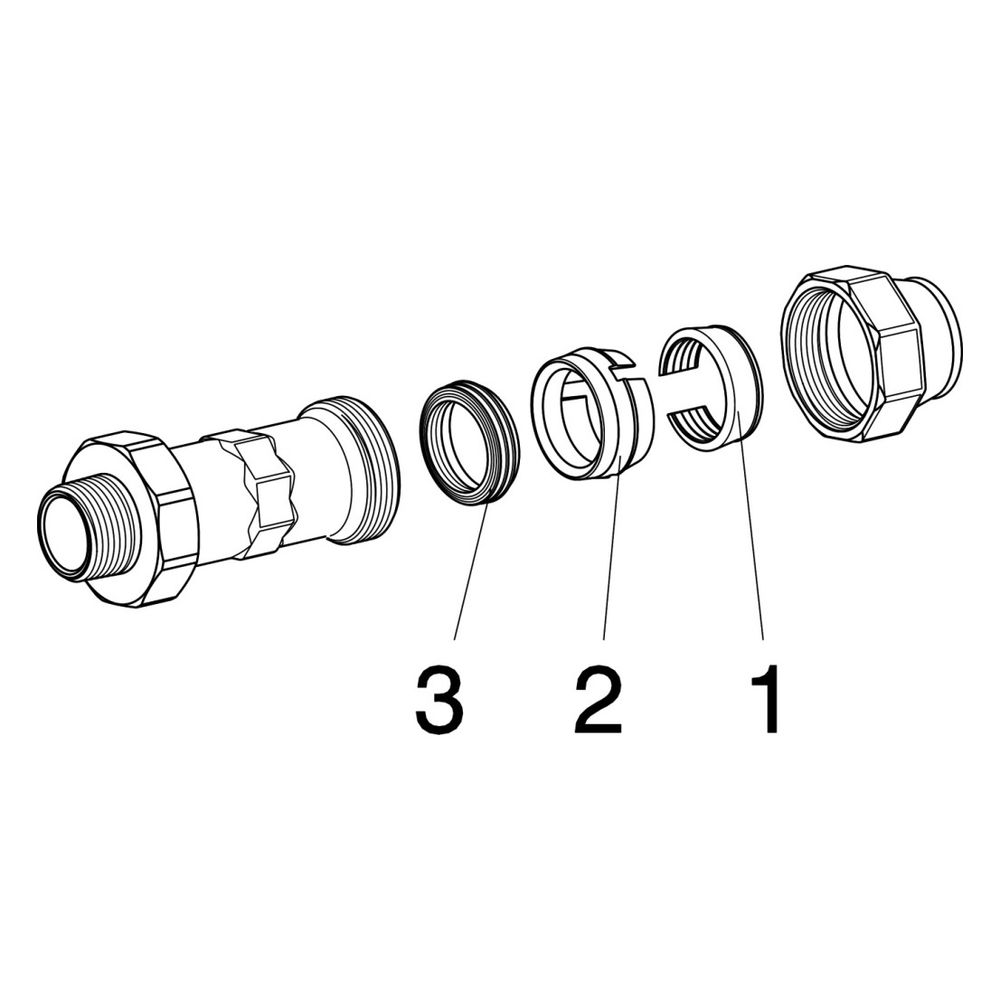 Viega Maxiplex Anschlussverschraubung 9011.9, d. 40mm x 1 1/4", Rotguss... VIEGA-307554 4015211307554 (Abb. 3)