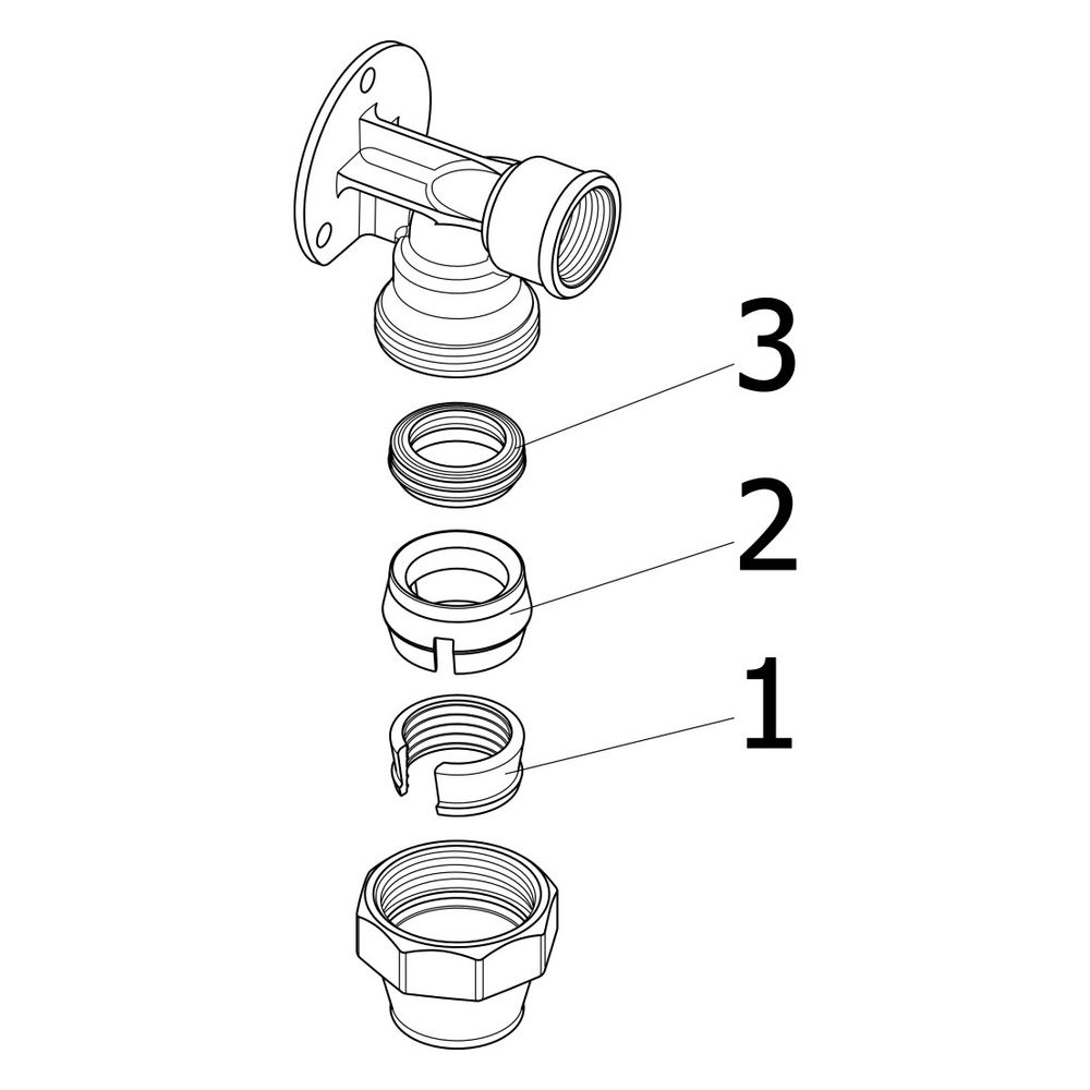 Viega Maxiplex Wandscheibe 9025.5, d. 25mm x Rp 3/4", Rotguss... VIEGA-277734 4015211277734 (Abb. 3)