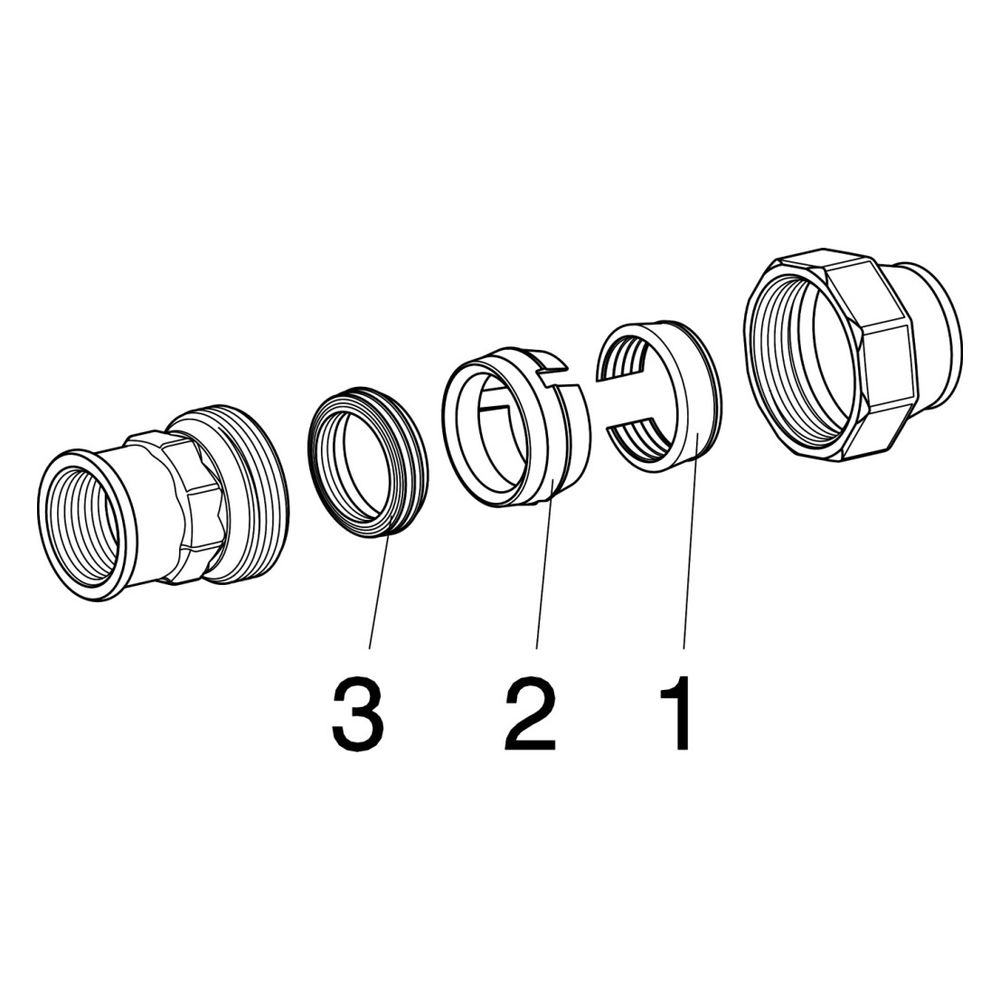 Viega Maxiplex Übergangsstück 9031, d. 25mm x Rp 3/4", Rotguss... VIEGA-275396 4015211275396 (Abb. 3)