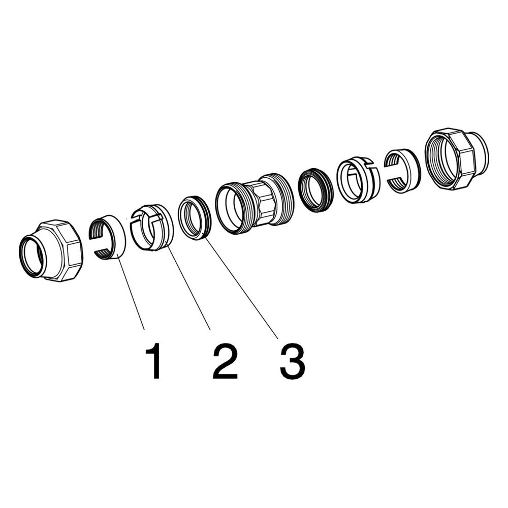 Viega Maxiplex Kupplung 9041, d. 32mm, Rotguss... VIEGA-275310 4015211275310 (Abb. 3)