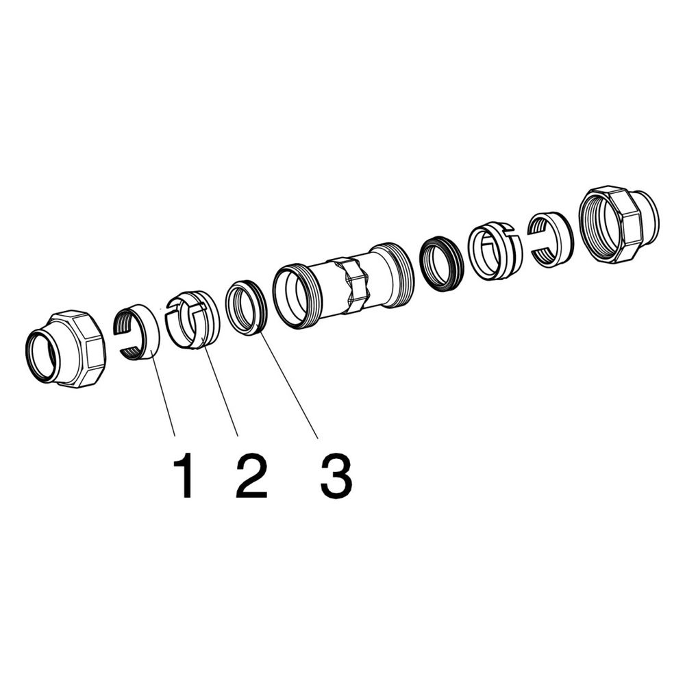 Viega Maxiplex-Reparaturkupplung 9042, d. 63mm, Rotguss... VIEGA-275846 4015211275846 (Abb. 3)