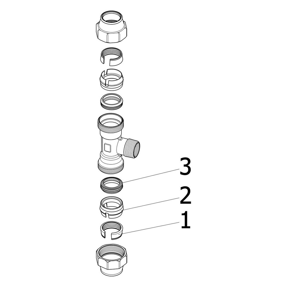 Viega Maxiplex T-Stück 9052, d. 25mm x R 3/4" x Rp 1/2", Rotguss... VIEGA-275259 4015211275259 (Abb. 3)