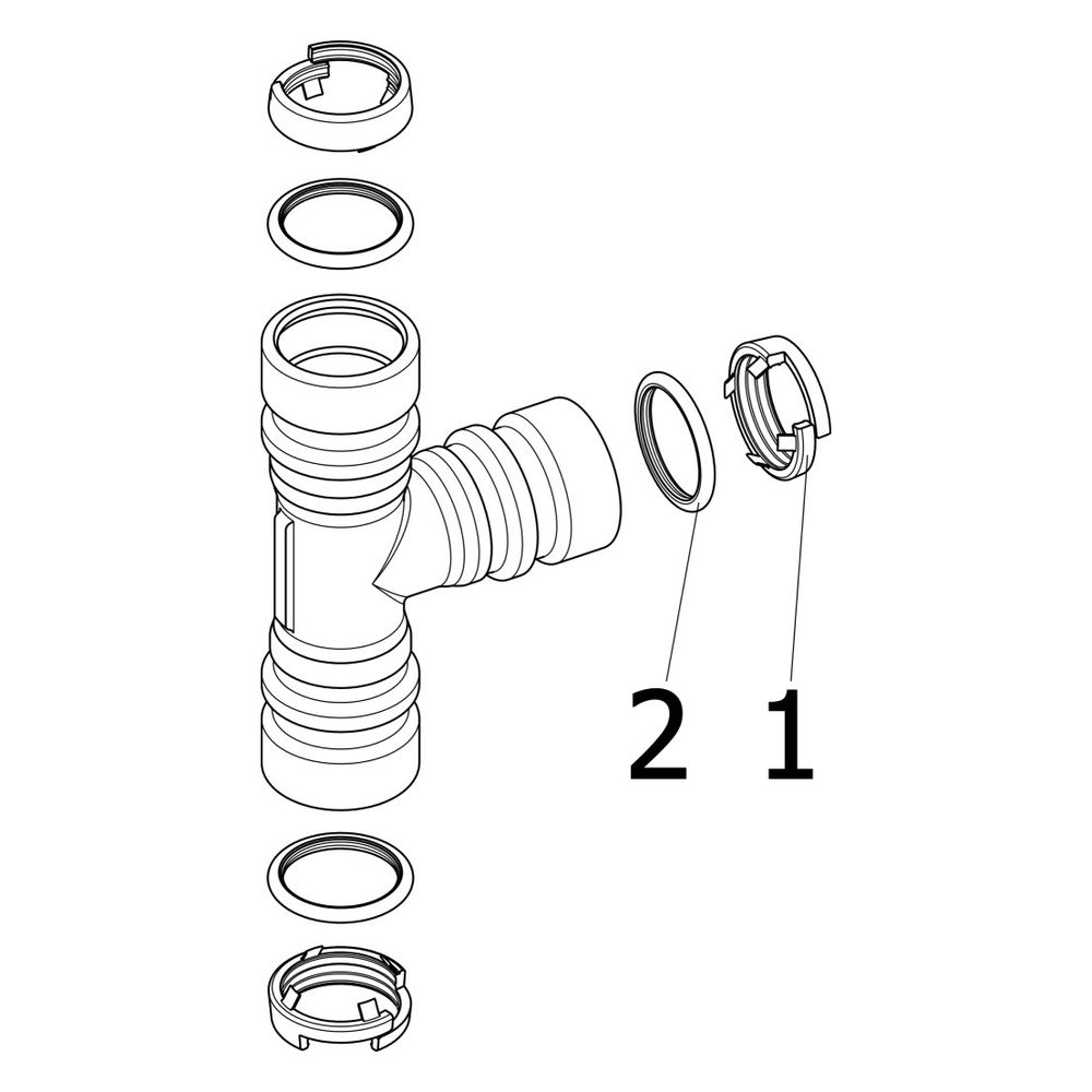 Viega Geopress T-Stück mit SC-Contur 9618TW, 63x32x63mm, Rotguss... VIEGA-767174 4015211767174 (Abb. 3)